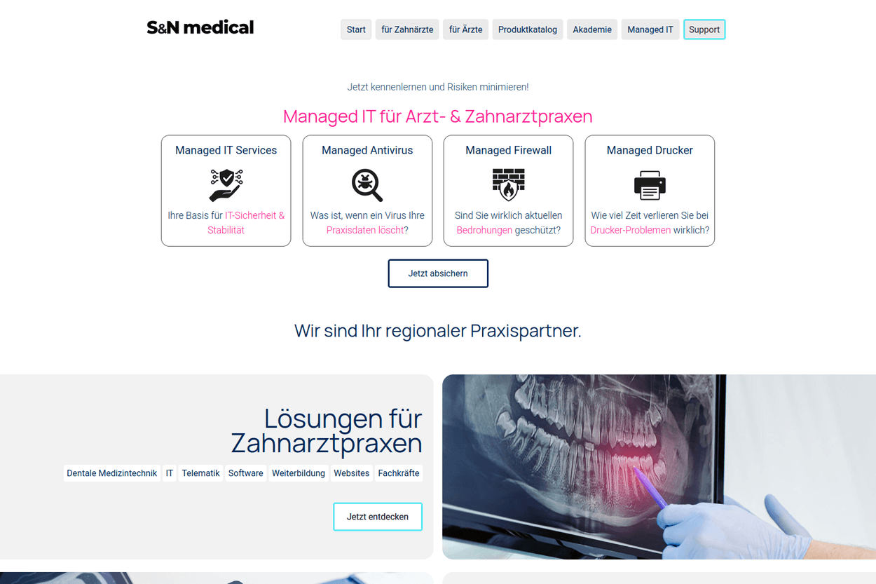 Website S&N medical